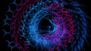 Neon Spiral Abstract Art Wallpaper