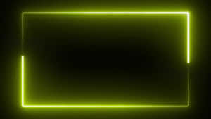 Neon Square Frame On Black Background Wallpaper