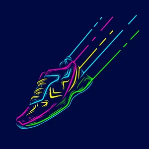 Neon Trail Sneaker Wallpaper