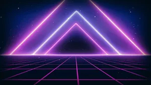 Neon Virtual Reality Space Wallpaper