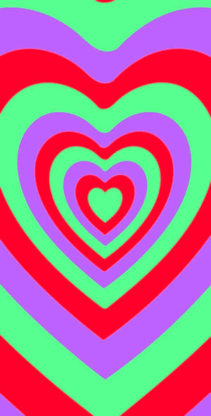 Neon Wildflower Heart Wallpaper