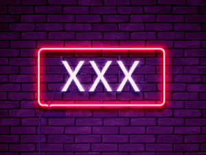 Neon X X X Signon Brick Wall Wallpaper
