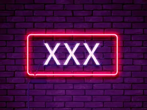 Neon X X X Signon Brick Wall Wallpaper