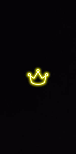 Neon Yellow King And Queen Crown Wallpaper