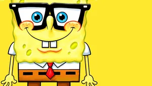 Nerd Spongebob With His Geeky Glasses Wallpaper
