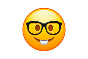 Nerdy Smiling Emojiwith Glasses.jpg Wallpaper