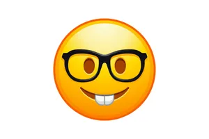 Nerdy Smiling Emojiwith Glasses.jpg Wallpaper