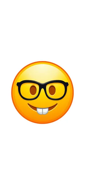 Nerdy Smiling Emojiwith Glasses.jpg Wallpaper