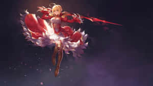 Nero Claudius Saber Action Pose Wallpaper