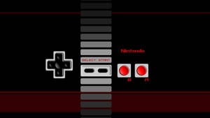 Nes Black And Red Controller Wallpaper