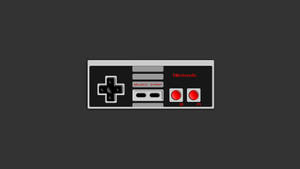 Nes Black Controller In Gray Wallpaper