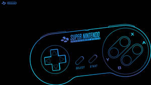 Nes Controller Glowing In Dark Wallpaper