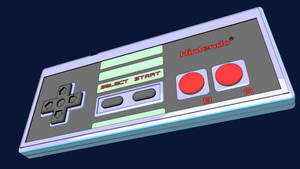 Nes Controller In Blue Wallpaper