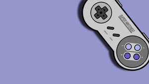 Nes Game Controller In Purple Wallpaper