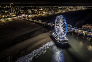 Netherlands Pier Sky View Wallpaper