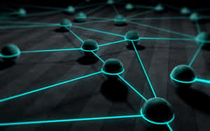 Network Connections Abstract Visualization Wallpaper