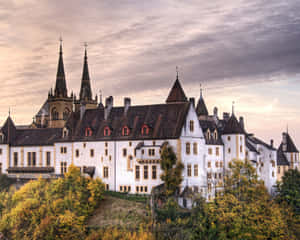 Neuchatel Castle Dusk View Wallpaper