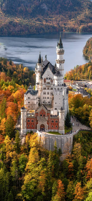 Neuschwanstein Castle Distant View Wallpaper