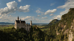 Neuschwanstein Castle Rocky Cliffs Wallpaper