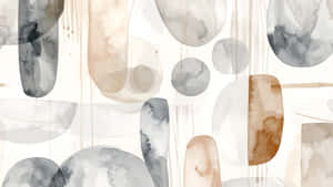 Neutral Abstract Shapes Design Wallpaper