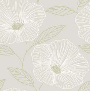Neutral_ Floral_ Pattern_ Background Wallpaper