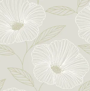 Neutral_ Floral_ Pattern_ Background Wallpaper