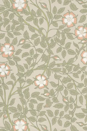 Neutral Floral Pattern Background Wallpaper