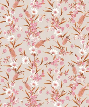 Neutral Floral Pattern Background Wallpaper