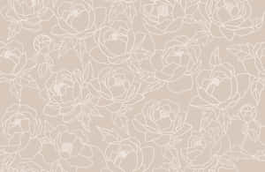 Neutral_ Floral_ Pattern_ Background Wallpaper