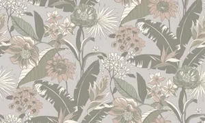 Neutral_ Floral_ Pattern_ Background Wallpaper