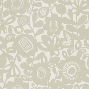 Neutral Floral Pattern Design Wallpaper