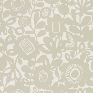 Neutral Floral Pattern Design Wallpaper