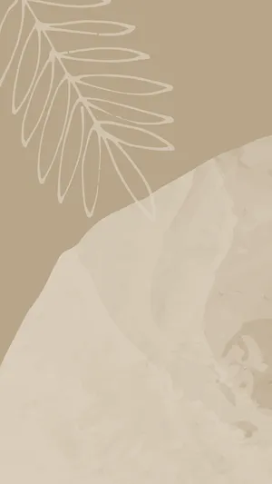 Neutral Iphone Leaf Skeleton Art Wallpaper