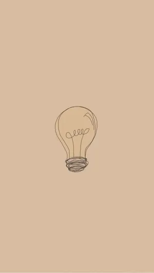Neutral Iphone Light Bulb Art Wallpaper