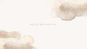 Neutral Minimalism Hello Beautiful Aesthetic.jpg Wallpaper
