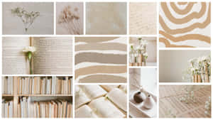 Neutral Toned Academic Collage Wallpaper
