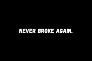 Never Broke Again Logo Black Background Wallpaper