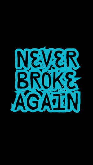 Never Broke Again Logo Black Background Wallpaper