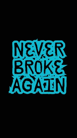 Never Broke Again Logo Black Background Wallpaper