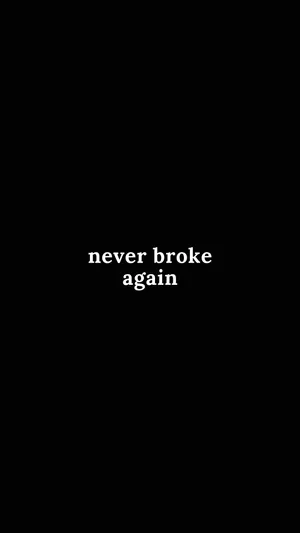 Never Broke Again Logo Black Background Wallpaper