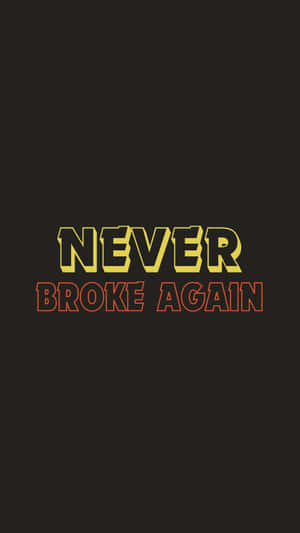 Never Broke Again Logo Black Background Wallpaper