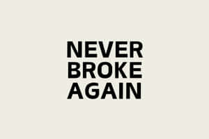 Never Broke Again Logo Black Texton Beige Background Wallpaper