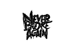 Never Broke Again Logo Blackand White Wallpaper