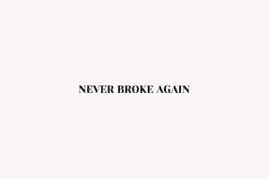 Never Broke Again Logo Blackand White Wallpaper