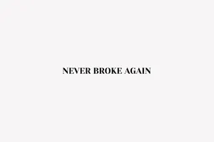 Never Broke Again Logo Blackand White Wallpaper