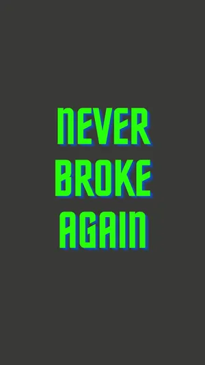 Never Broke Again Logo Neon Style Wallpaper