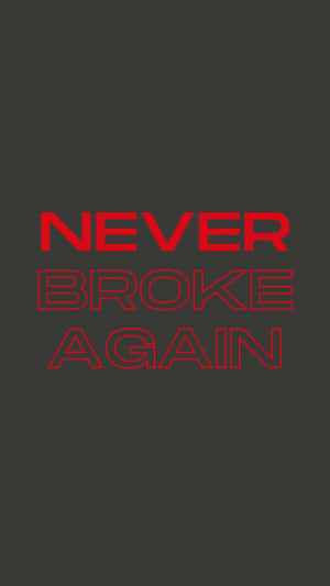 Never Broke Again Logo Redon Black Wallpaper