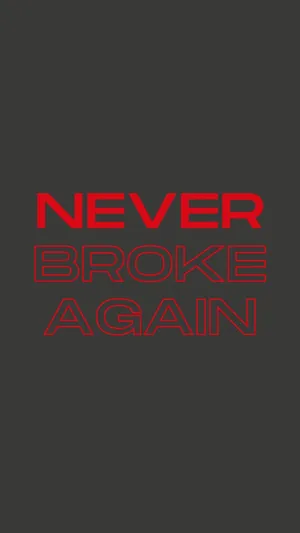 Never Broke Again Logo Redon Black Wallpaper