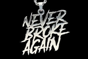 Never Broke Again Silver Pendant Wallpaper