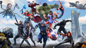 New Avengers Assemble In Epic Battle Wallpaper